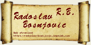 Radoslav Bošnjović vizit kartica